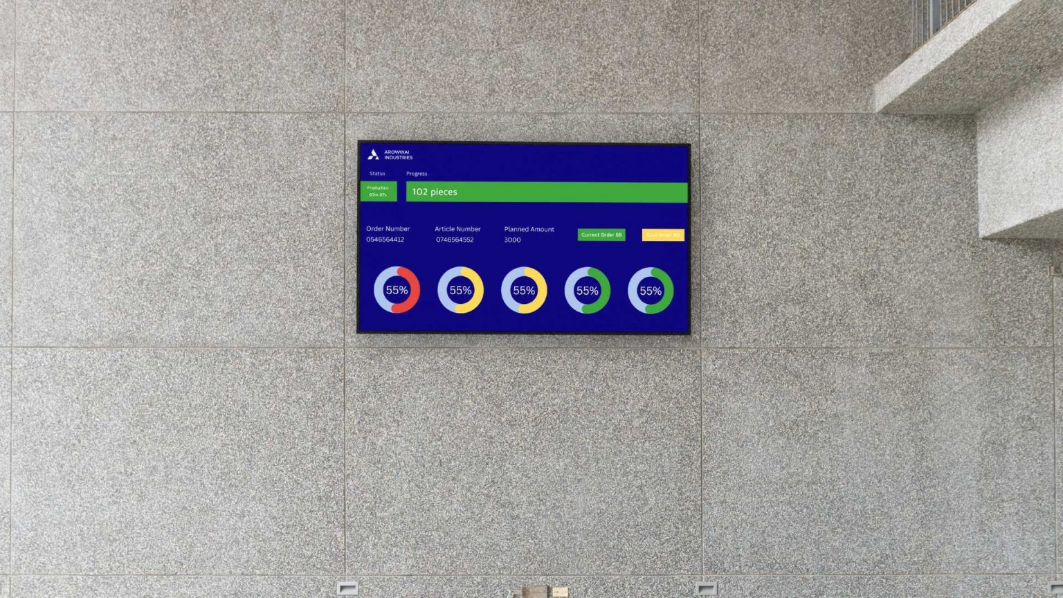 Factory Production Display Retailr Digital Signage for Manufacturing | Safety & Alerts