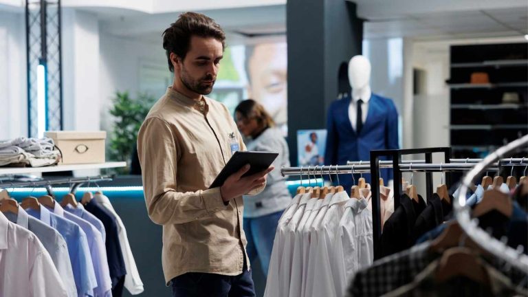 Heatmap of customer traffic flow in a retail store.