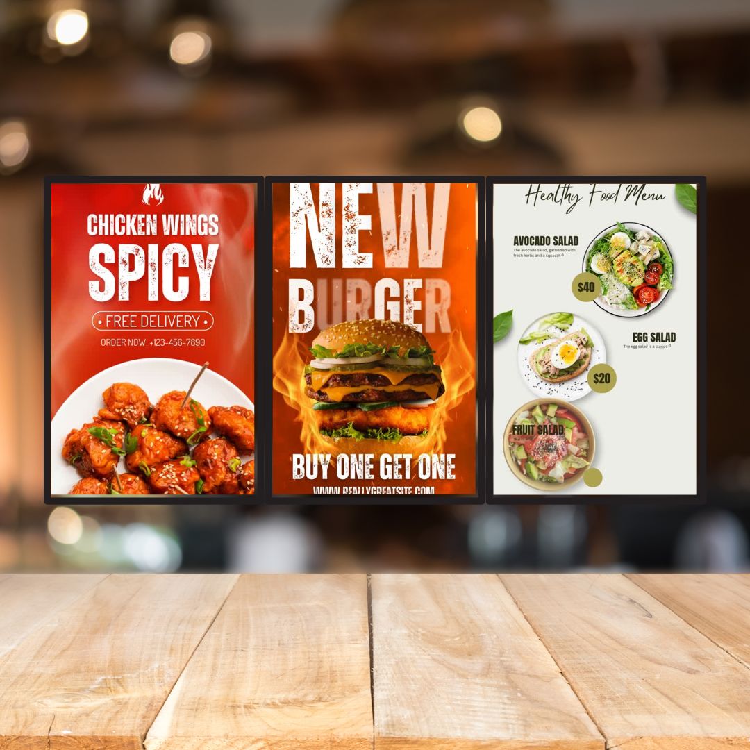 Promote combos, chef specials, or high-margin dishes in real-time