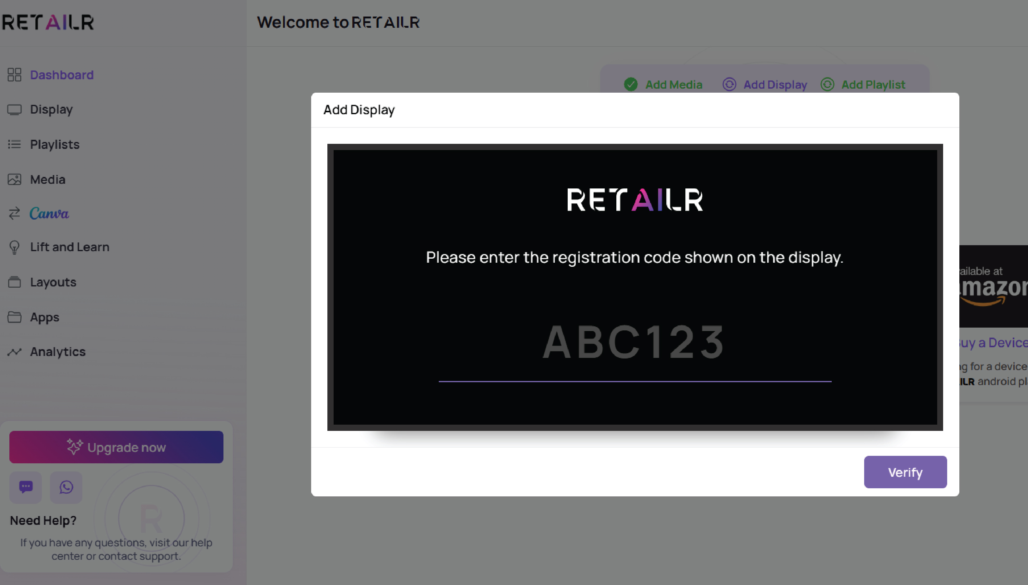 Get Your Screen Code