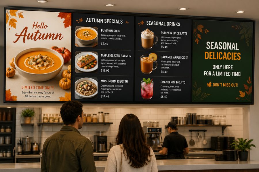 How can seasonal menu changes create urgency for customers?