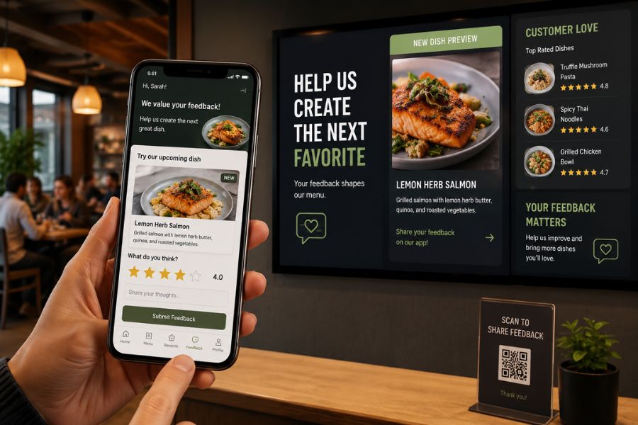 How can I use customer feedback to test new dishes?