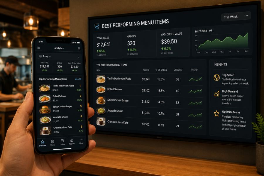 How can I identify my best performing menu items?