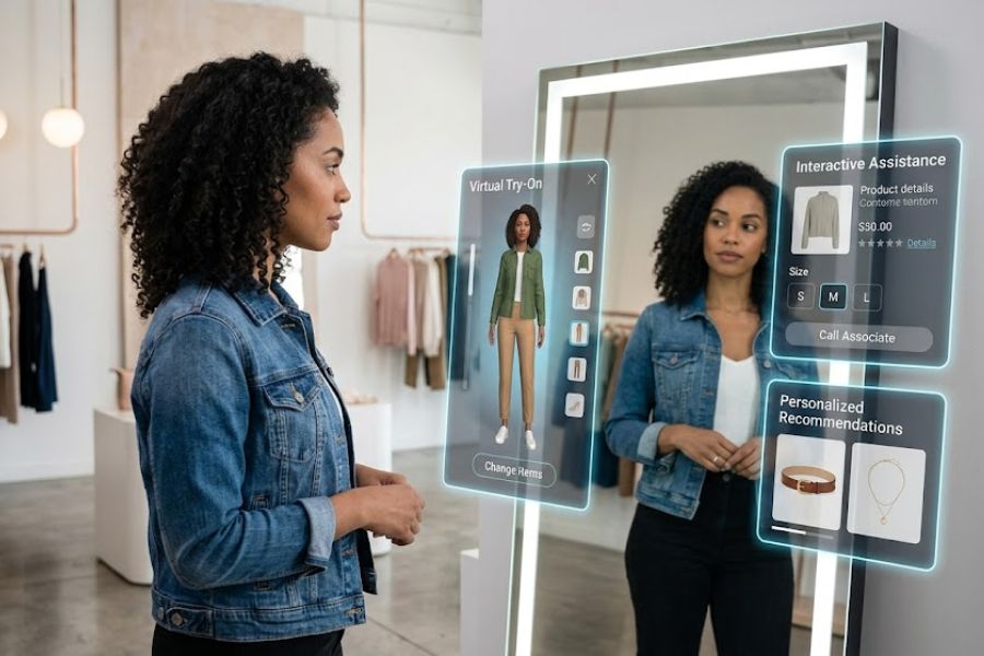 How do Smart Mirrors enhance the retail experience