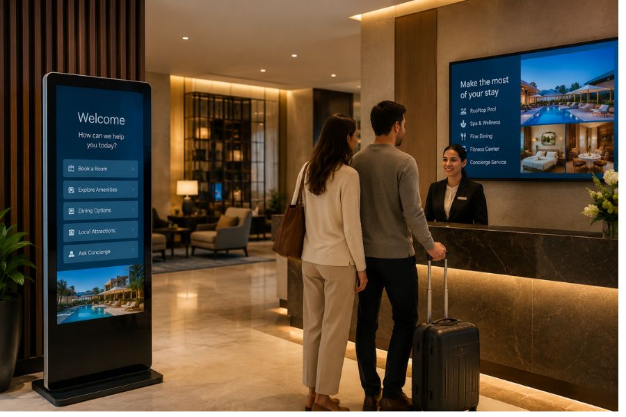 How can the hospitality industry use these interactive solutions?