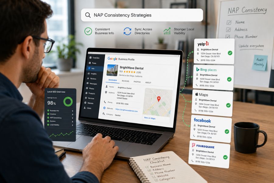 Yes, please search the web for NAP consistency strategies.