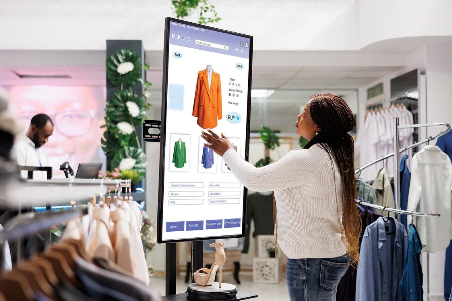 How can interactive displays make shopping more fun and frictionless