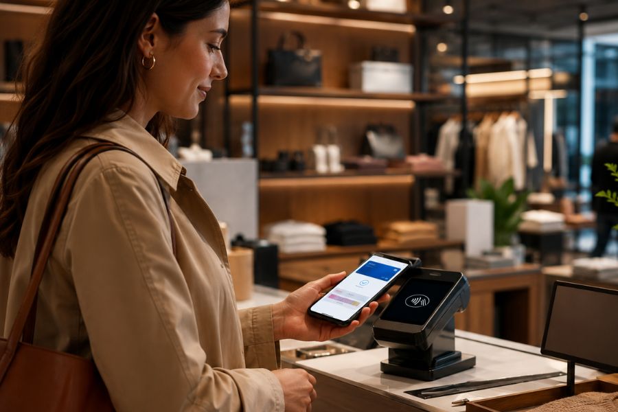 What role do mobile wallets play in the store visit?