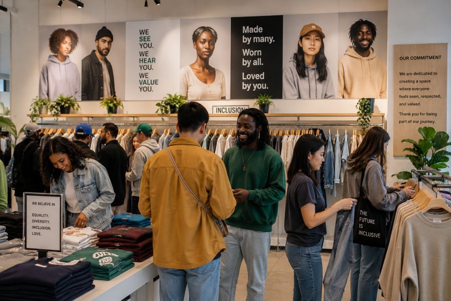 How can retailers foster diversity and inclusion in-store?