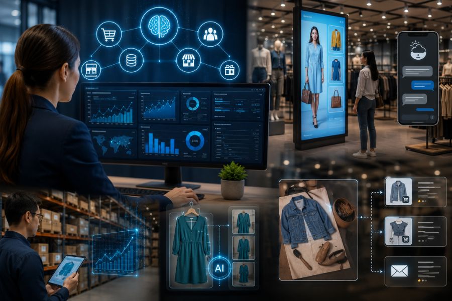 Show me the sample 12-month AI roadmap for retail