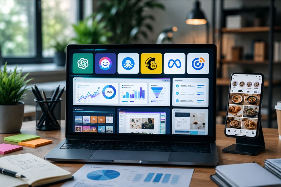 Which AI tools are best for social media and marketing