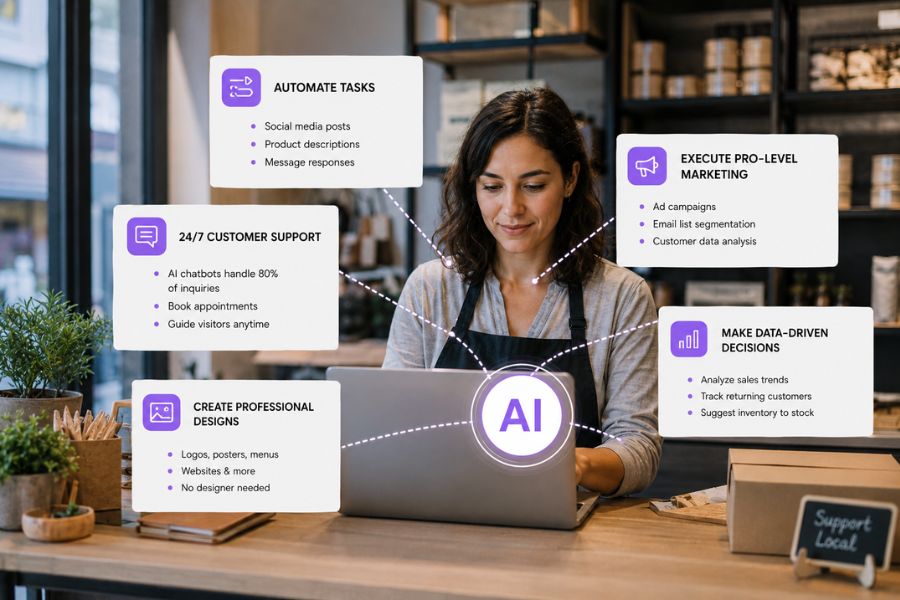 How can AI level the playing field for small businesses